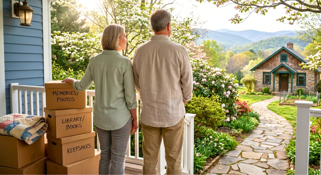 Empty nesters transitioning from a larger home to a smaller New River Valley residence.